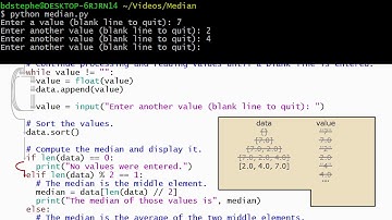 Python Programming Tutorial: Median.py