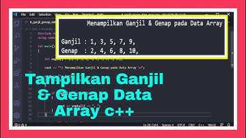 Menampilkan Bilangan Ganjil dan Genap pada Data Array c++