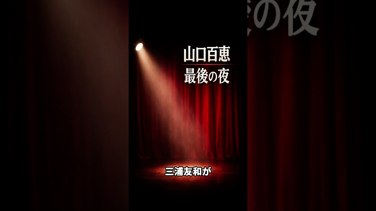 百恵さんの“最後の涙”#Shorts