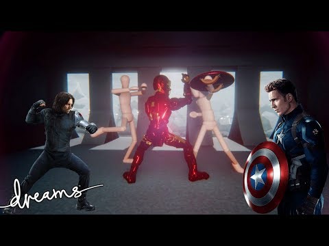 Iron Man vs Captain America & Bucky Scene in Dreams PS4 Early Access