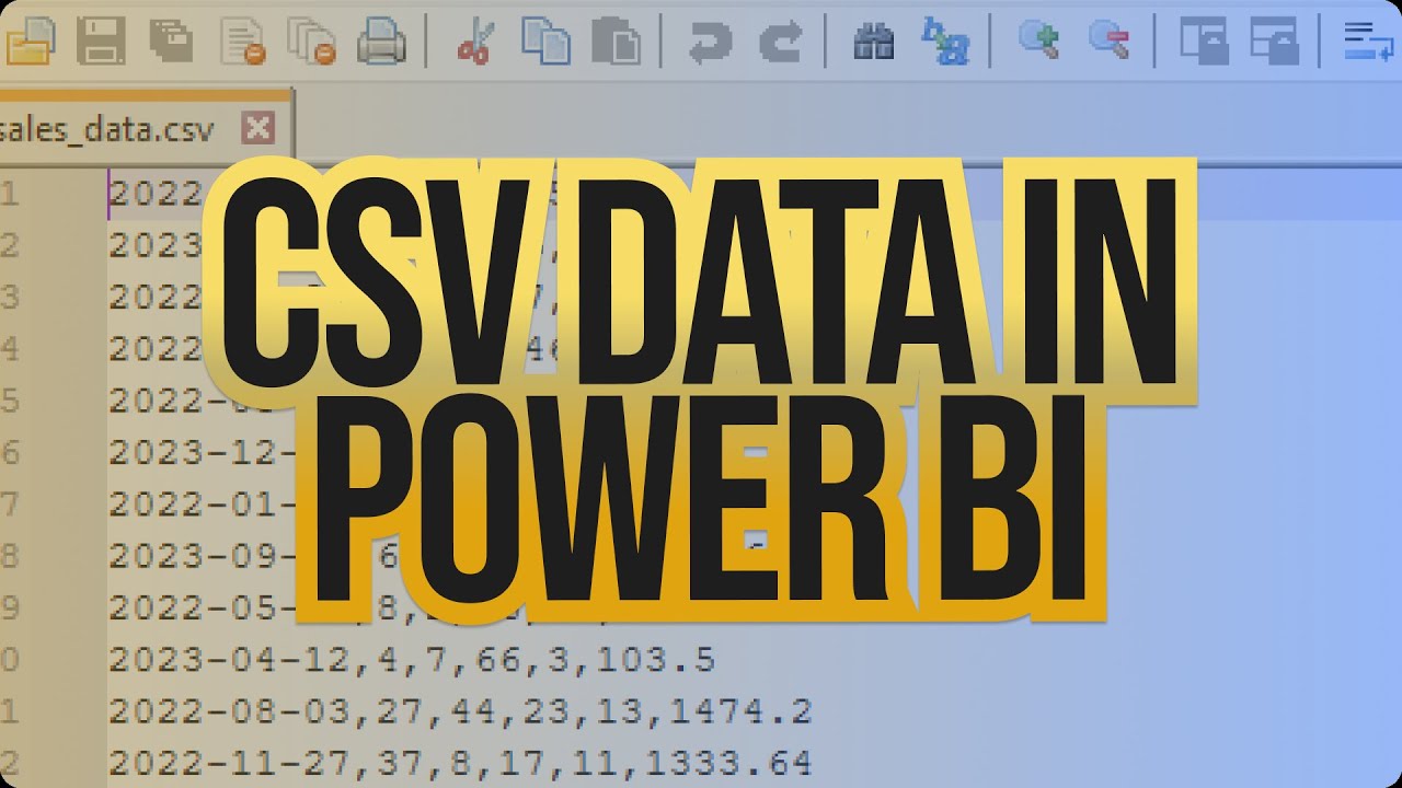How to Load Data from an CSV into Power Bi - YouTube