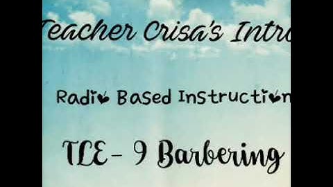 Radio Based Instruction in TLE 9