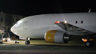 ✈ ASL Ireland Boeing 737-400F Night Engine Start Up at London Southend Airport