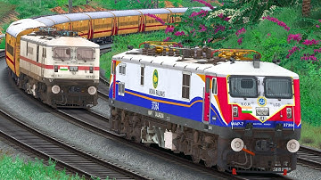 WAP7 to WAP7 LOCOMOTIVE CHANGE | BUMPY RAILROAD | Train Simulator | Railwork | NTG GAMING