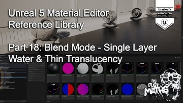 Material Editor Reference 18 - Blend Modes - Single Layer Water & Thin Translucency