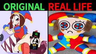 Pomni React to The Real Life vs Original Digital Circus Animation