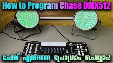 How to Program Chase in DMX512 | DMX512 Chase Tutorial Malayalam | Radiare Lightings