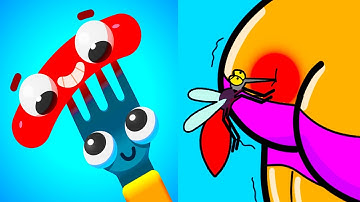 Help Me Tricky Story  vs Fork N Sausage 😱🙄🤪😱 Hard Levels Challenge Walkthrough Gameplay Ep0566