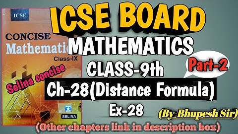 icse | class-9 | maths | ch-28 | Distance formula |ex-28 |Part-2 | ‎@Problems Beater 
