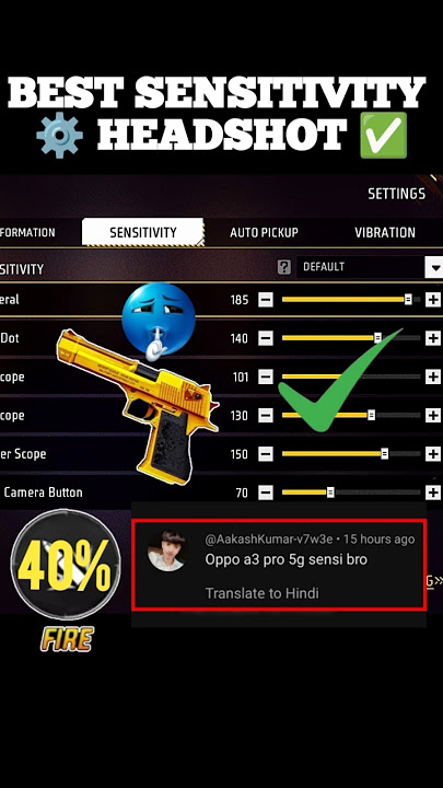 Free Fire Headshot Sensitivity Setting ⚙️ ✅ Desert Eagle Best Sensitivity || Free Fire 🔥