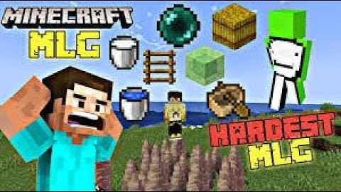 100 blocks MLG with scaffolding in minecraft