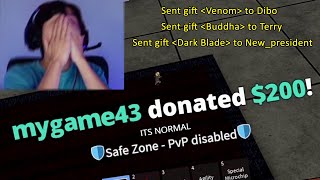 Blox Fruits OWNER donates $200 on stream!