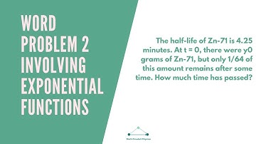 Word Problem Involving Exponential Function - 2