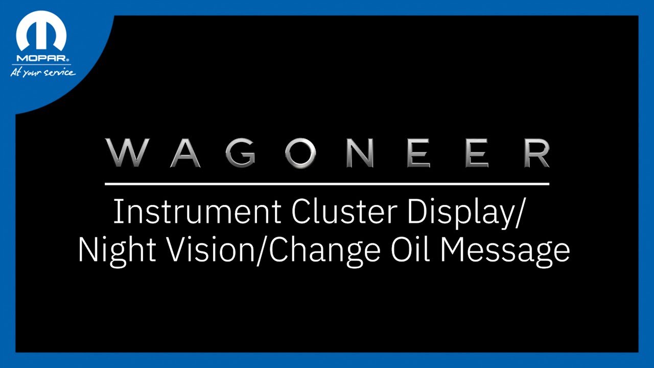 Instrument Cluster Display/Night Vision/Change Oil Message How To