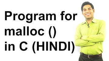 Example Program for malloc() Function in C (HINDI)