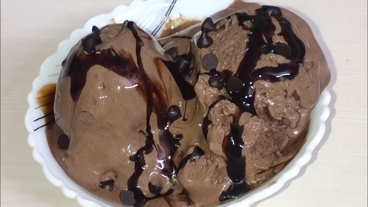 homemade-chocolate-ice-cream-recipe-without-egg-youtube