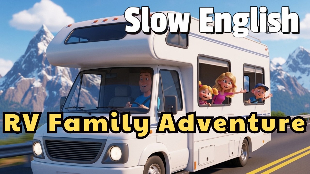 Family Road Trip in an RV 🚐 Easy English Story (Slow A2)