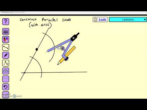 Construct Parallel Lines with Arcs in Mathspad