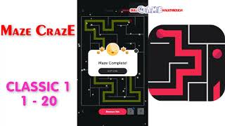 Maze CrazE | Classic 1 | Level 1 - 20 | All Answers | Walkthrough screenshot 1