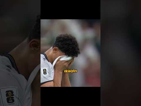 حارس السعودي يتصدى ضربة الحرة الاخيرة اسود الرافدين منتخب العراق اشتراك تصاميمي العراق