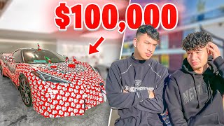 I GIFT WRAPPED MY FRIENDS $100,000 CAR *prank*