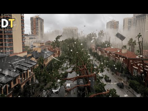 Italy in Chaos Today! Brutal Storm,Massive Hail and 100 km/h Winds in Biella,Piedmont!