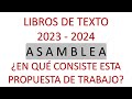 Trabajar en ASAMBLEA una permanente en los LIBROS DE TEXTO 2023   2024