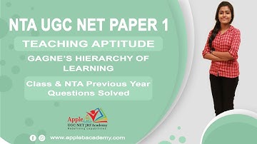 NTA UGC NET PAPER I - TEACHING APTITUDE - GAGNE