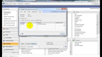 Microsoft Dynamics GP - How to Suggest Sales Items