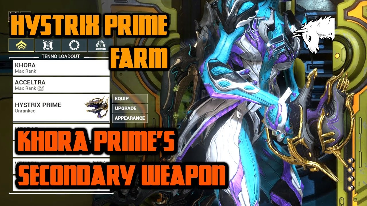 Let's Play Warframe - Hystrix Prime Farm - Khora Prime's Secondary