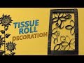 Diy tissue roll crafts  recycle tissue paper roll into beautiful wall art decoration
