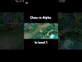 chou vs alpha in level 1 #mobilelegends #shorts