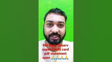 Rbl Bajaj Finserv super credit card pdf statement open #short #Techdheeraj