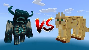 Warden VS 10 Mutant Ocelot in Minecraft BE/PE