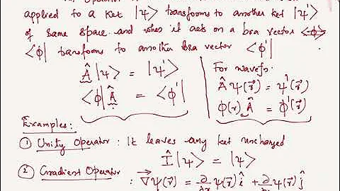 Lecture 5 : Operators
