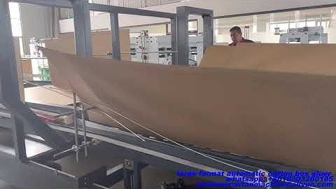 Automatic large size carton box folder gluer for triple wall corrugated box
