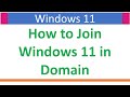 How to join Windows 11 to Domain