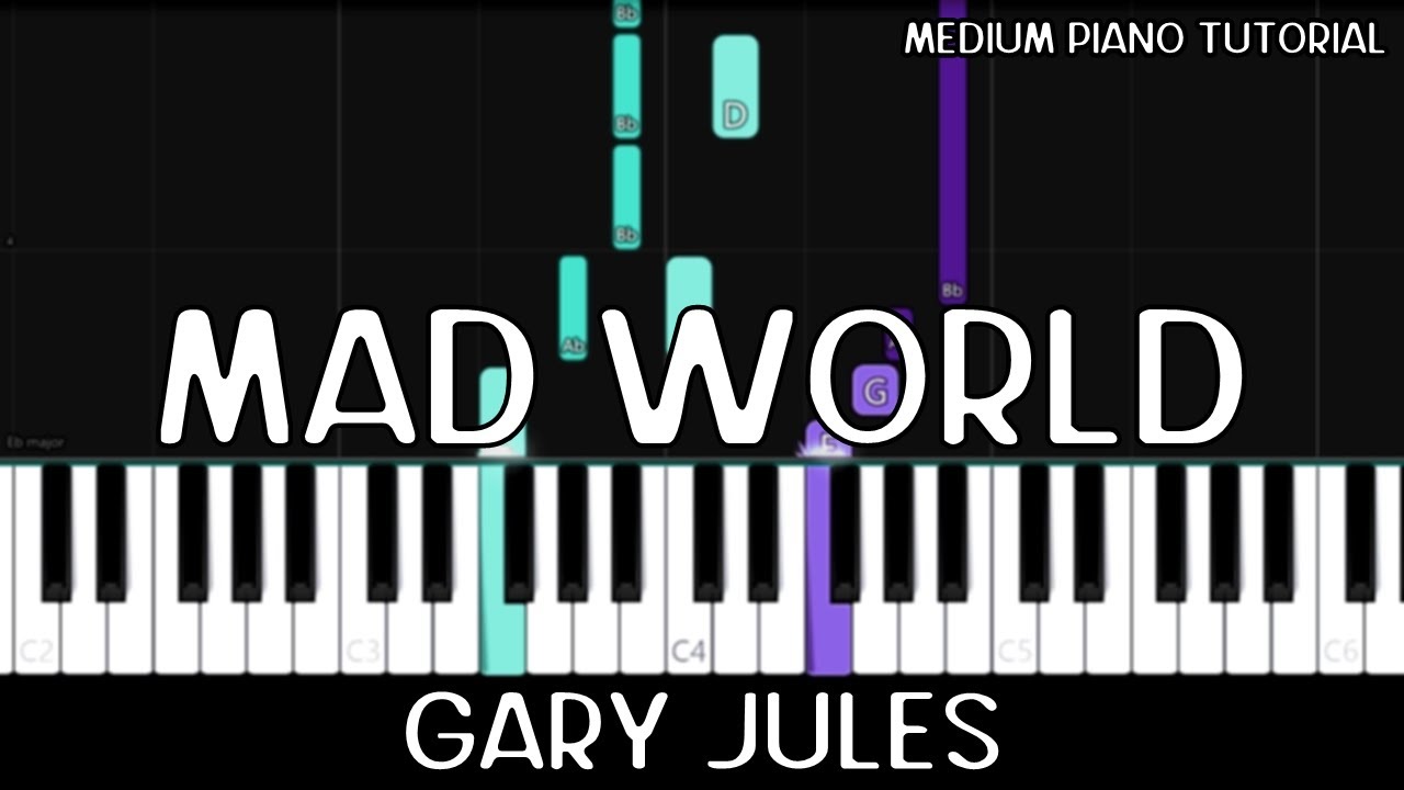 Gary Jules - Mad World (Medium Piano Tutorial)