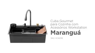 Maranguá - Cuba Workstation para cozinha - Preto - Pingoo.casa [HCA0116]
