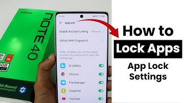 How to Lock Apps In Infinix Note 40 | App Lock Settings