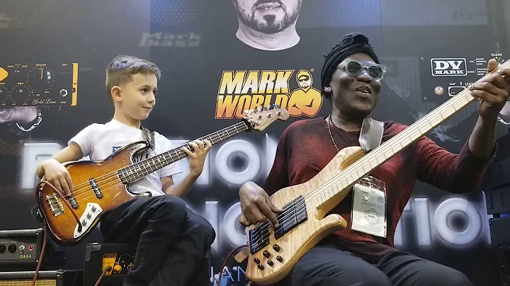 8 year old bass phenom, Aron Hodek jams with Richa...