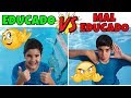 Educado vs mal educado na piscina