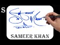 Sameer khan name signature design  s signature style  how to signature your name