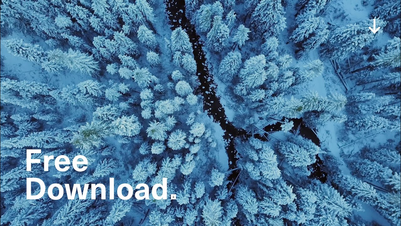 Drone Winter Landscape - Free HD Stock Video Footage (4K UHD)
