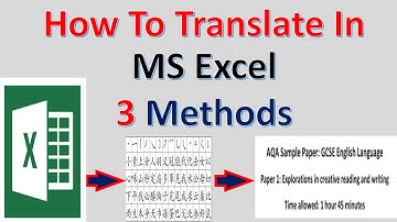 How to Translate In MS Excel 3 Methods