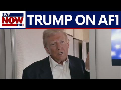 President Trump speaks from Air Force One ahead of Pope Francis' funeral | LiveNOW from FOX