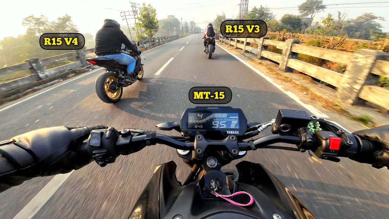Sunday Hyper Ride Vibes | MT-15 x R15 V3 x R15 V4 | Trio Bikers Morning ...