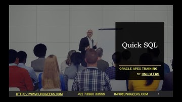 Quick SQL  | Oracle Apex Training | Oracle Apex Developer | Oracle Apex Course