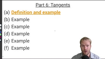 Gr10 EM Mathematics - Analytical Geometry 06a  - Tangents - Definition and example 1