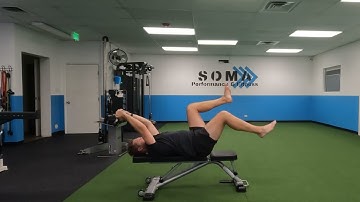 Weighted Dead Bug on Bench